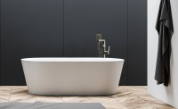 Напольный смеситель для ванны с душем Lemark Bronx LM3744GM графит