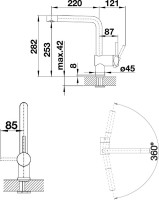 Смеситель для кухни Blanco Linus 514019