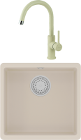 Комплект Мойка Lemark Sinara 440-U 9910072 шампань + Смеситель Comfort LM3073PSH шампань