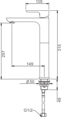 Смеситель для раковины Gappo G48 G1048-2 белый, хром