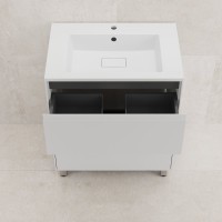 Тумба с раковиной Style Line Лима Plus 70 напольная, эмаль, белая матовая