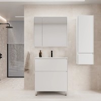 Тумба с раковиной Style Line Лима Plus 70 напольная, эмаль, белая матовая