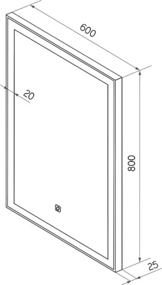 Зеркало CONTINENT Frame 60х80 с подсветкой