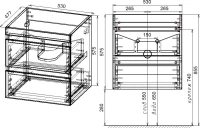 Мебель для ванной комнаты Style Line Даллас 115 Люкс Plus подвесная R