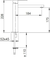 Смеситель для раковины Remer Qubika Design QD10L с донным клапаном сlick-сlack