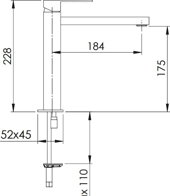 Смеситель для раковины Remer Qubika Design QD10L с донным клапаном сlick-сlack