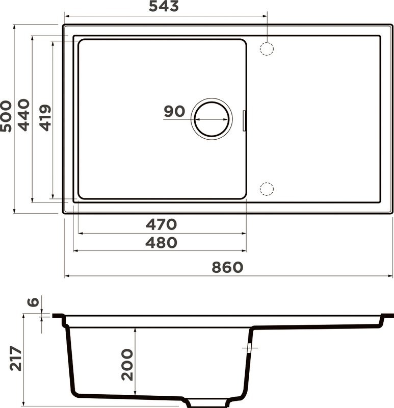 Комплект Мойка Omoikiri Sintesi 86-WH белая + Измельчитель Nagare 750