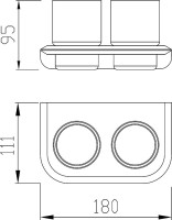 Стакан Cezares Liner TUMDS-01 двойной, хром