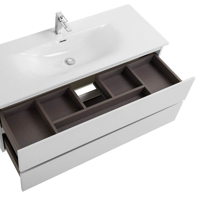 Тумба с раковиной BelBagno Kraft 120 подвесная, bianco opaco, раковина bb-8099-120