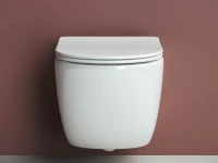 Комплект Унитаз подвесной Ceramicanova Forma CN3009 безободковый, с микролифтом + Инсталляция Envision CN1001W + Кнопка Round, белая
