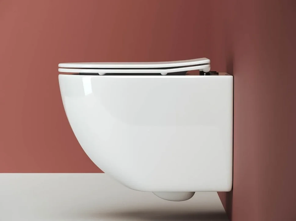 Комплект Унитаз подвесной Ceramicanova Forma CN3009 безободковый, с микролифтом + Инсталляция Envision CN1001W + Кнопка Round, белая