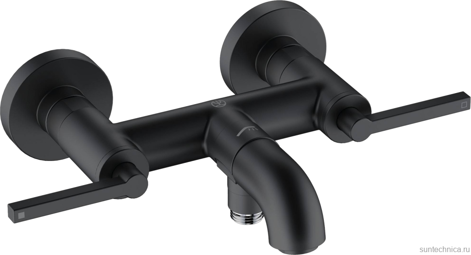 Смеситель для ванны с душем Kludi Nova Fonte Puristic 205403915 черный матовый