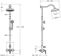 Душевая стойка Jacob Delafon Cleo 1889 E24311-CP Душевая стойка Jacob Delafon Cleo 1889 E24311-CP