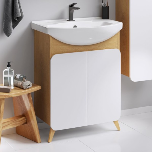 Тумба под раковину Aqwella Basic 65 дуб золотой