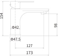 Смеситель для раковины Fashun A51119-17 графит