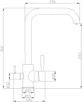 Смеситель для кухни Steel Hammer SH 715 BLACK BR
