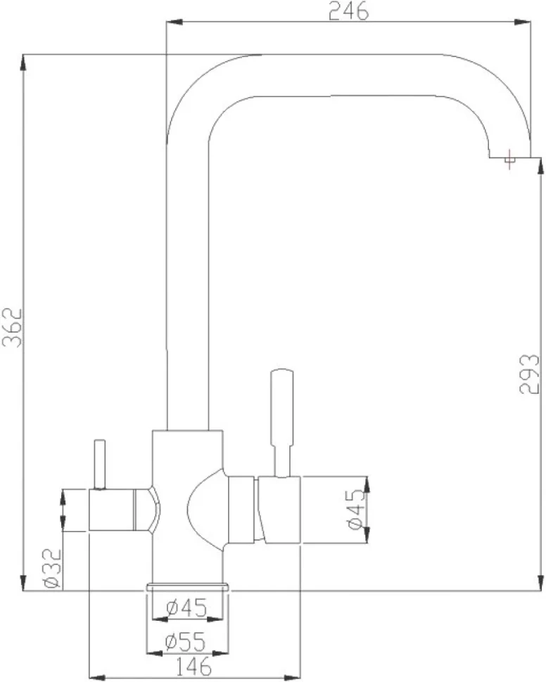 Смеситель для кухни Steel Hammer SH 715 BLACK BR