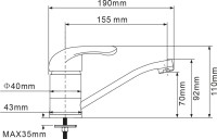 Смеситель для раковины Olive'S Profi PF1501 хром Смеситель для раковины Olive'S Profi PF1501 хром