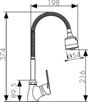 Смеситель для кухни Kaiser Eco 00066 с гибким изливом