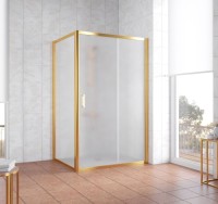Душевой уголок Vegas Glass ZP+ZPV 120*90 09 10 профиль золото, стекло сатин