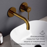 Смеситель для раковины Damixa Scandinavian Pure 360260600 С ВНУТРЕННЕЙ ЧАСТЬЮ, золото Смеситель для раковины Damixa Scandinavian Pure 360260600 С ВНУТРЕННЕЙ ЧАСТЬЮ, золото