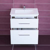 Тумба с раковиной СаНта Вегас 75 напольная, 2 ящика