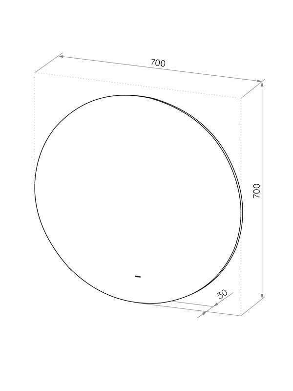 Зеркало круглое CONTINENT Ledh Ajour 70 см, сенсорное, с теплой подсветкой