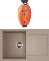 Комплект Мойка Omoikiri Daisen 78T-SA бежевая + Измельчитель Nagare 750