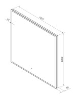 Зеркало CONTINENT Led Amer 100х100 см, сенсорное, с холодной подсветкой