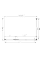 Душевой уголок Veconi Premium Alassio SP G 120х100, профиль брашированное золото, стекло прозрачное