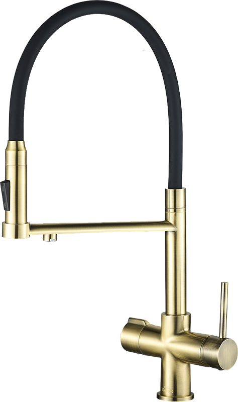 Смеситель для кухни Steel Hammer SH 2003 BRONZE бронза, с гибким изливом