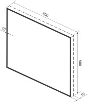 Зеркало Wellsee 7 Rays’ Spectrum 60х50 черное матовое
