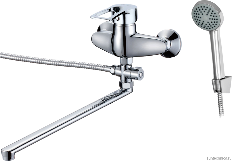 Смеситель с длинным изливом для ванны D-lin 422-6 D140422-6 хром