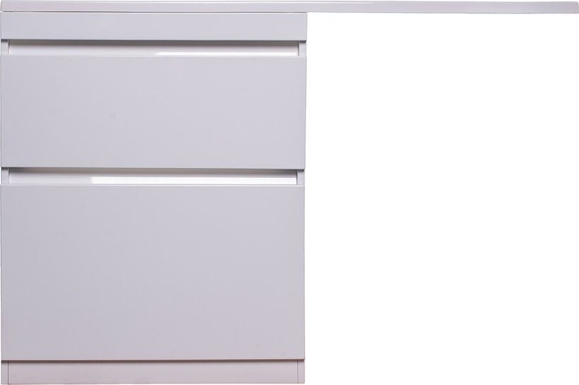 Тумба с раковиной Style Line Даллас 130 Люкс Plus напольная, белая, эмаль L