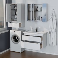 Тумба с раковиной СаНта Лондон 80 подвесная, 2 ящика