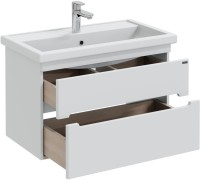 Тумба с раковиной СаНта Лондон 80 подвесная, 2 ящика