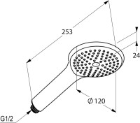 Душевая лейка Kludi Freshline 6780043-00