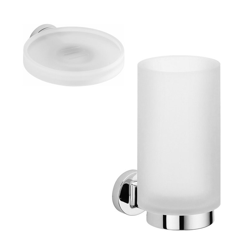 Набор Стакан Colombo Design Nordic B5202.CR-VAN + Мыльница B5201.CR-VAN