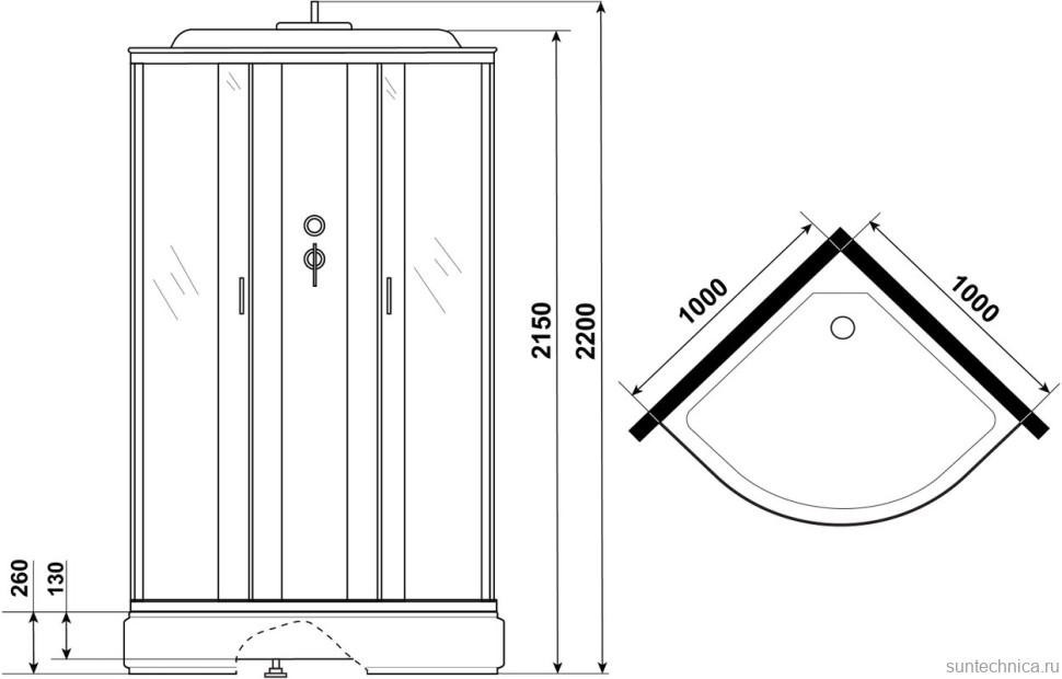 Душевая кабина Niagara Classic NG-6702-14 100x100 см