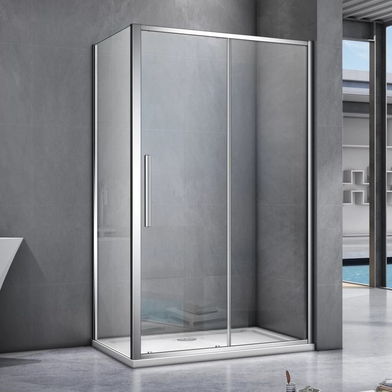 Душевой уголок Good Door Idea WTW+SP 140х100 см, профиль хром + очиститель для стекол