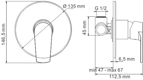 Гигиенический душ Wasserkraft A06157 шланг 120 см