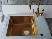 Смеситель для кухни Seaman Barcelone SSL-5387 gold  satin