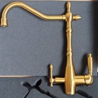 Смеситель для кухни Seaman Barcelone SSL-5387 gold  satin