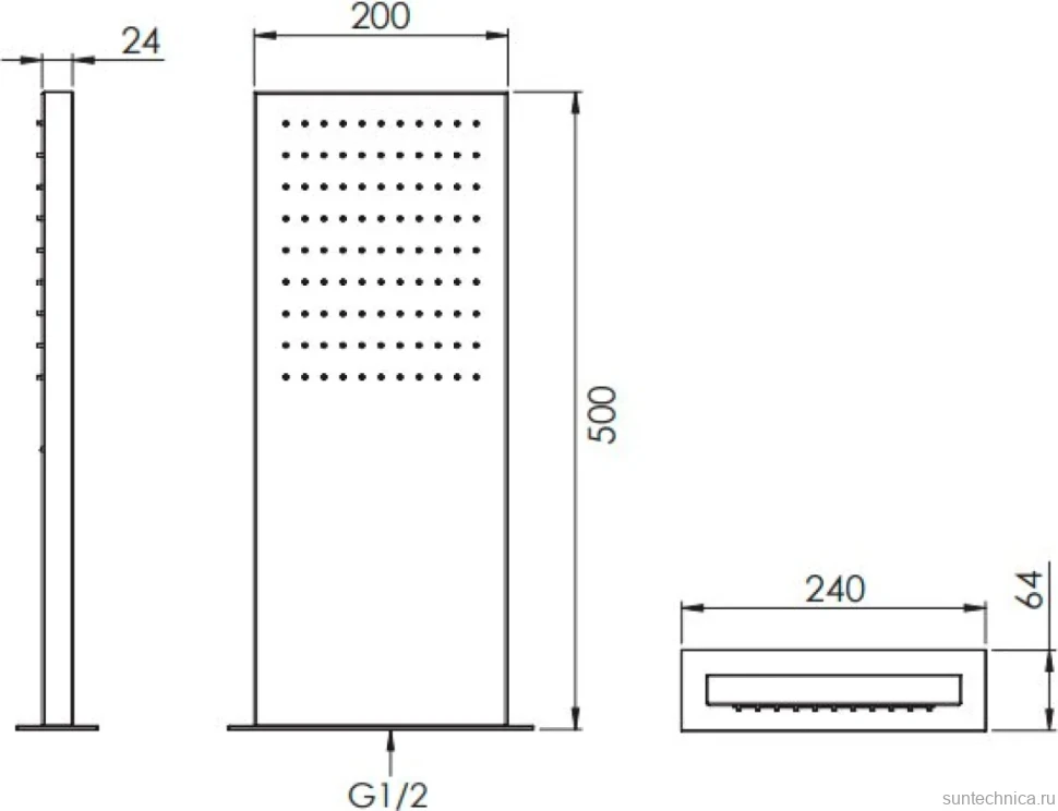 Верхний душ Remer 350SSX