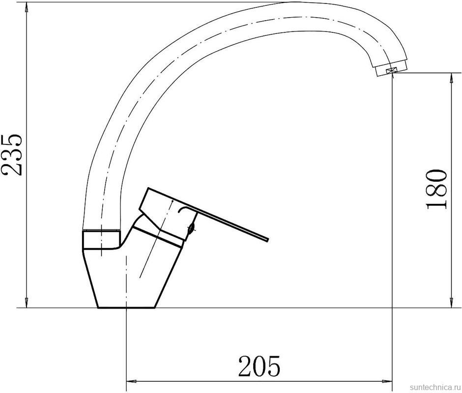 Смеситель для кухни Fashun A54113-7 черный