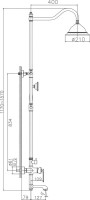 Душевая стойка Haiba HB24181-5 золото