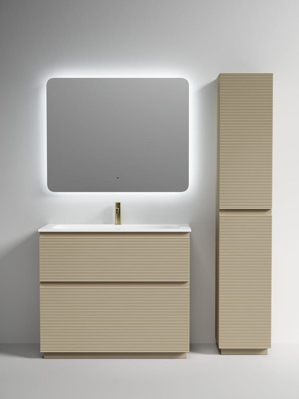 Мебель для ванной комнаты Sancos Folk Floor 100 напольная, капучино, раковина CN7013