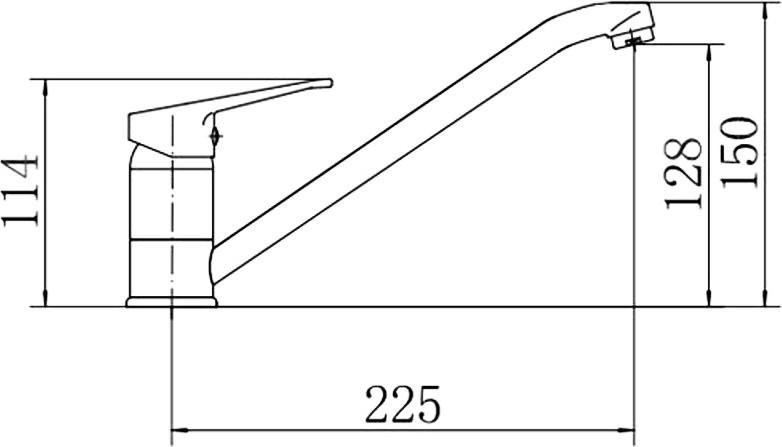 Смеситель для кухни Fashun A4213 хром