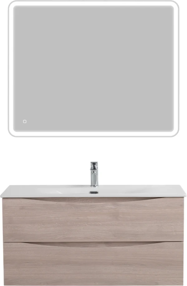Мебель для ванной комнаты BelBagno Marino-cer-n 100 подвесная, rovere grigio