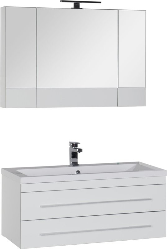 Зеркало-шкаф Aquanet Верона 100 белое